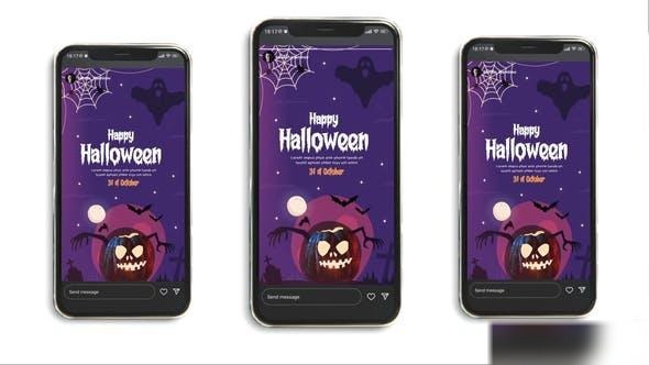 Videohive Hallowen Instagram Story Openers template preview