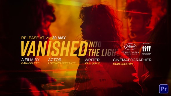 Vanished Cinematic Titles | MOGRT Premiere Pro template preview