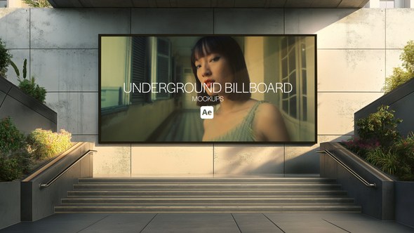 Videohive Underground Billboard Mockups Product Promo template preview