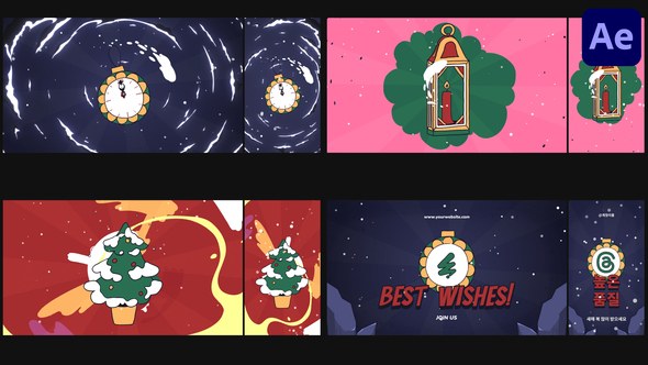 Videohive Christmas Morphing Logo Opener Logo Stings template preview
