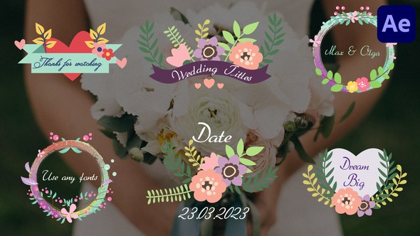 Videohive Wedding Romantic Titles for After Effects Titles template preview