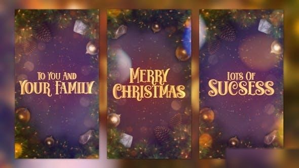 Videohive Christmas Intro I Christmas Titles Vertical Openers template preview