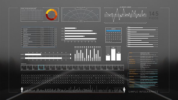 Simple Infographics Video Displays template preview