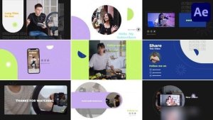 Videohive Youtube Creative Endscreens for After Effects Openers template preview