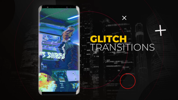 Videohive Glitch Vertical Transitions | After Effects Elements template preview
