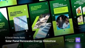 Videohive Social Media Reels - Solar Panel Renewable Energy Slideshow After Effects Project Files Openers template preview