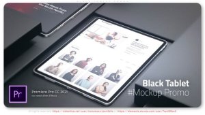 Black Tablet Promo Premiere Pro template preview