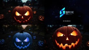 Videohive Haunted Pumpkin Explosion Logo Stings template preview