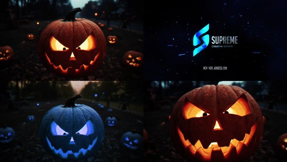 Videohive Haunted Pumpkin Explosion Logo Stings template preview