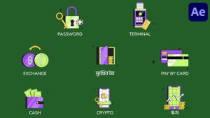 Videohive Payment Icons And Titles for After Effects Titles template preview