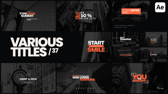Videohive Various Titles 37 Titles template preview