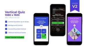 Videohive Vertical Quiz Video Displays template preview
