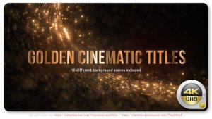 Videohive Golden Cinematic Titles Titles template preview
