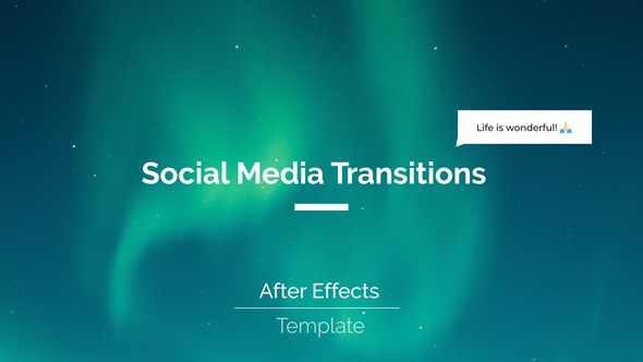 Videohive Social Media Transitions 34695747 Broadcast-packages template preview