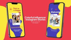 Videohive Colorful Influencer Instagram Stories Openers template preview