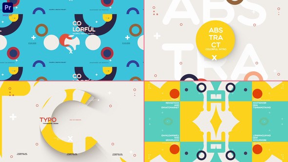 Abstract Colorful Intro Premiere Pro template preview