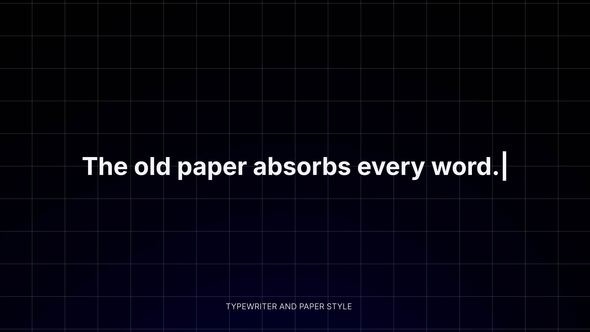 Videohive Typewriter 56768675 Titles template preview