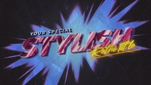 Videohive 80s Retro Opener Title & Logo Openers template preview