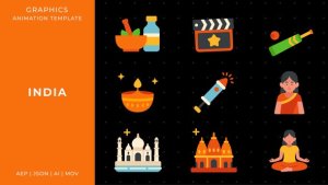 Videohive India graphic animation template | After Effects Elements template preview