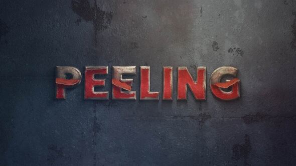 Peeling Paint And Metal Titles Premiere Pro template preview