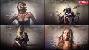 Videohive Music Notes Slideshow Video Displays template preview