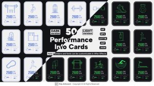 Videohive Fitness Performance Lottie Info Cards Elements template preview