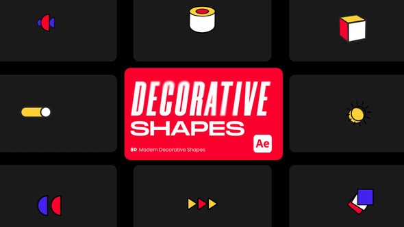 Videohive Modern Decorative Shapes for After Effects Elements template preview