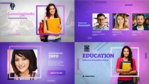 Videohive Education Meetup - Educational Masterclass Video Displays template preview
