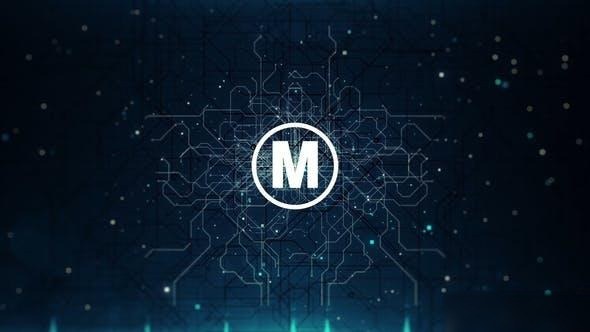 Videohive Microcircuit Logo Reveal Logo Stings template preview