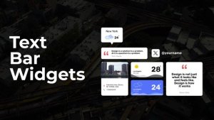 Videohive Text Bar Widgets Video Displays template preview