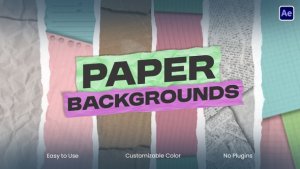 Videohive Vertical Paper Backgrounds Elements template preview