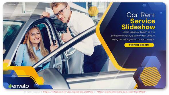 Videohive Car Rental Services Slideshow Product Promo template preview