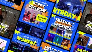 Videohive Birthday Party Instagram Post Product Promo template preview