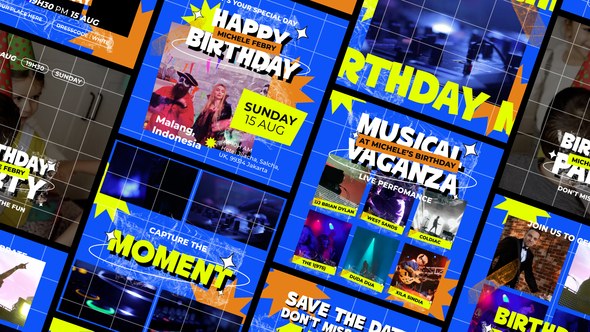 Videohive Birthday Party Instagram Post Product Promo template preview