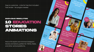 Videohive Education Stories Elements template preview