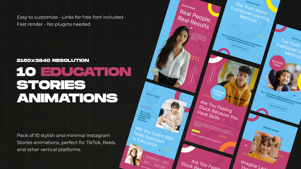 Videohive Education Stories Elements template preview