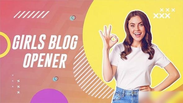 Videohive Girls Blog Opener 43994527 Openers template preview