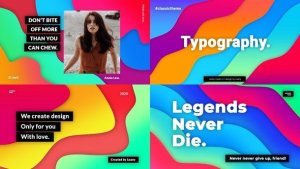 Videohive Colorful Typography Titles template preview