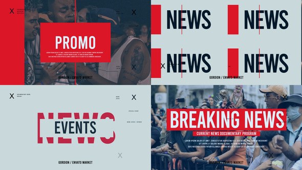 Breaking News V2 Premiere Pro template preview