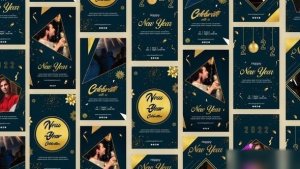 Videohive Happy New Year Instagram Story Pack Openers template preview