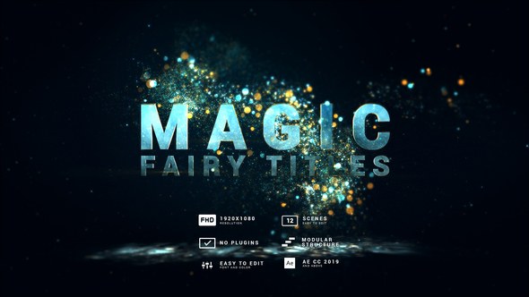 Videohive Magic | Fairy Particles Titles Titles template preview