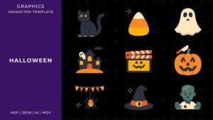Videohive Halloween graphic animation template | After Effects Elements template preview