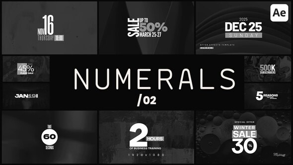 Videohive Numerals 02 Titles template preview