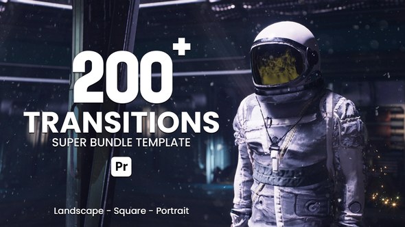 Transitions Super Bundle for Premiere Pro Premiere Pro template preview