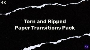 Videohive Torn and Ripped Paper Transitions Pack (2 Versions) Elements template preview