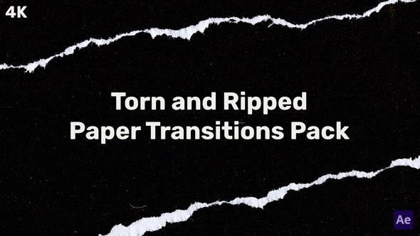 Videohive Torn and Ripped Paper Transitions Pack (2 Versions) Elements template preview