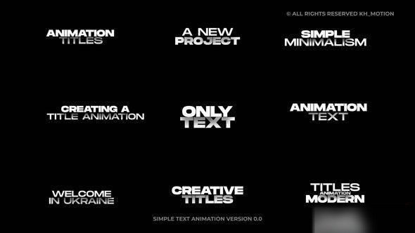 Videohive Simple Text Animation | AE Titles template preview