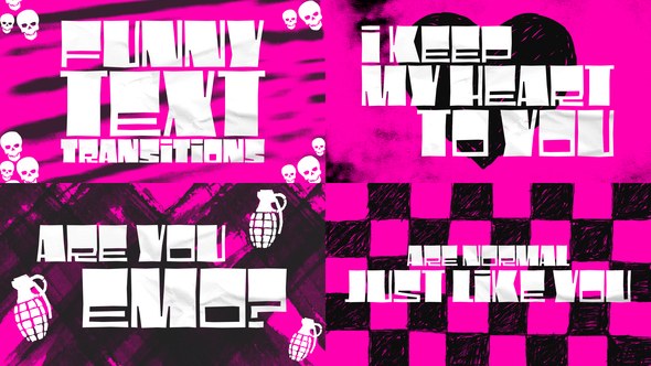 Videohive Emo Text Transitions Elements template preview