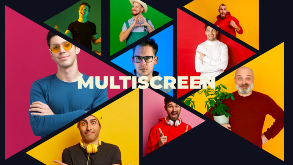 Videohive Triangle Multiscreen Slideshow Video Displays template preview