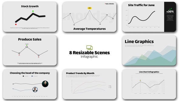Videohive Infographic - Line Graphs / AE Infographics template preview